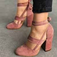 Sandale za žene Dame Modne visoke pete kauzalne cipele za cipele Singles Sandale za žene Pink_ 7.5