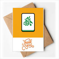 Označite Rich Get Rich Mahjong Hvala Card Corte Convertes Blank Note