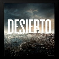 Desierto Veliki crni drveni ugrađen filmski umjetnički otisak