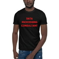 Crvena konsultant za obradu podataka s kratkim rukavima pamučna majica s nedefiniranim poklonima