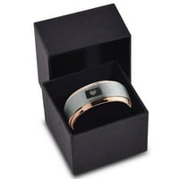 Tungsten Kansas suncokret državni srčani pojas prsten za muškarce Žene Udobne cipele 18k Rose Gold Step
