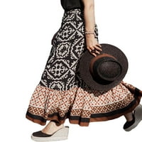 Sprifallbaby Women Vintage Pol haljina Pleased Retro A-oblozi Ljetna proljetna Street Party Long suknja S-XL