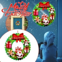Labakihah Zidne naljepnice i božićni trodimenzionalni vijenac 3D papir Garland zidne ukrase naljepnica