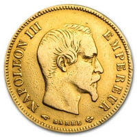 1854- France Gold Francs Napoleon III