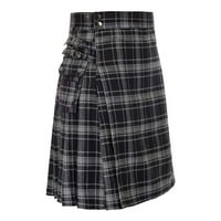 Muški modni škotski stil Pleaid kontrastni džep u boji Pleased suknja