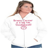 Rak dojke je doodiehead zip up hoodie muške ženske brine za žene X