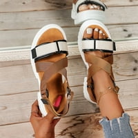 DMQupv otted sandale za ženske pete Klone otvorene nožne cipele Sportske casual platforme sandale kline