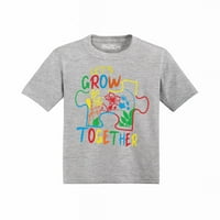 Trgovina4 god rastemo zajedno autism puzzle majica majica 4T Heather Grey