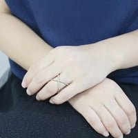 Ženski prstenovi visoko polirani prsten od nehrđajućeg čelika od 316 l sa CR-om AAA CZ u Clear TK006
