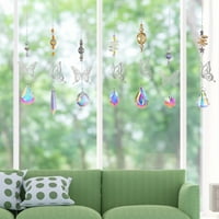 SHPWFBE Kućni dekor perle Drvo viseći zidni leptiri sunce-hvatač ukras privjesak luster vrtni automobil