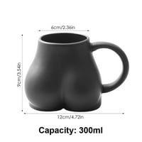 Tohuu smiješna gutljača šalica kafe šalica za kavu Smiješni čaj 300ml Butt keramički šalica za kavu