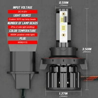 Bijela 9008 h Dual Beam Hi Lo LED farovi + maglica za žarulje Komplet i reprodukcija