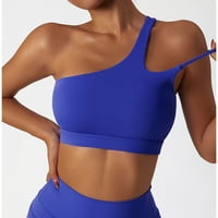 Ženski seksi jedno rabljeni rezervoar za rame Ljetni casual bez rukava joga sportski grudnjak Slim opremljena majica u boji