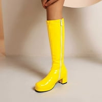 Ženske čizme Modne cipele velike veličine Jesenski duga cijevi cipele s niskim potpeticama, čizme s kratkim čizmama viteznim čizmama
