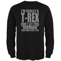 Halloween Human T-Re kostim muški majica s dugim rukavima crni sm