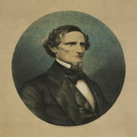 Ispis: Jefferson Davis, portret pola dužine, okrenut prema desno, oko 1850