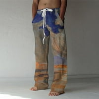 Duks za muškarce Muške hlače Muški ležerne tiskane čipke sa džepovima velike veličine Hlače Radne pantalone za muškarce kaki 3xl