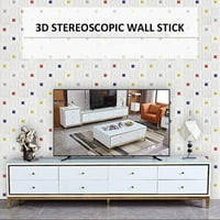 Prettyui 35 * 3D stereo zidne naljepnice Samoljepljive stropne ukrasne naljepnice krovne ploče pjenasta
