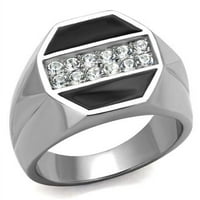 Luxe nakit dizajnira muški epoksidni prsten od nehrđajućeg čelika sa čistim kristalima vrhunskog razreda