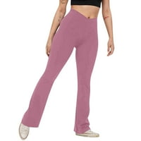 Wendunide Duksevi za žene Solid Workout out gamaše Fitness Sportski trčanje yoga hlače hlače za žene