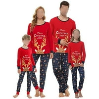 Božićne pidžame za obitelj Xmas Usklađivanje elk Print Sleep Badžama za žene Muška djeca Beby