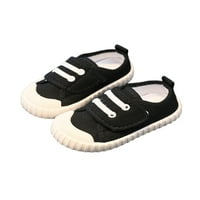 Daeful Kids Canvas tenisice prozračne casual cipele mekane jedine stane škole lagana čarobna vrpca udobna cipela za šetnju crna 9.5toddlers