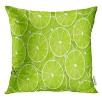 Zeleni sažetak vapne narezane bijele citrusne boje bacaju jastučnicu za jastuk