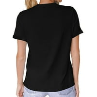 Zabrana od naših tijela Modna grafička majica kratkih rukava za žene sa udobnim rastezanjem - Ženski ljetni vrhovi s jedinstvenim dizajnom