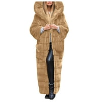 Jakne kaputi za žene plus veličine -fur 'Gilet s dugim rukavima kaput toplije krznena jakna kaput s