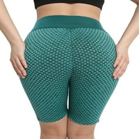 Leuncero Women Tummy Control Workout Yoga Hlače sa džepovima Biciklističke hlače za trke za biciklističke kratke hlače greeb xxl
