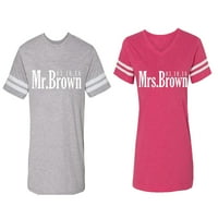 Gospodin gospođa Brown podudaranje pamučnih dresova