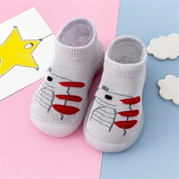Vučene toddler čarape za djecu za djecu Djevojke papuče cipele za bebe prve šetnje cipele gumene jedinice non-skidovi papuče