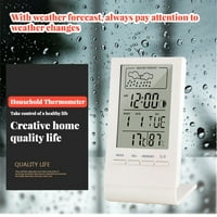 WolličnoMoj LCD termometar za vlažnost baterije METER Multifunkcionalni senzor Kalendar Spavaća soba