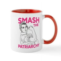 Cafepress - Rosie Riveter Smash The PA - OZ Keramička krigla - Novelty Caffea čaj čaja
