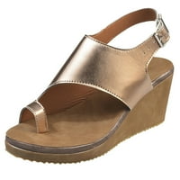 Espadrilles Cork sandale za žene sandale, klinovi Sandale Platform Ležerne prilike ljetne sredbene pete Ring toe Sandale