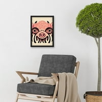 Tribal uzorak svinjska maska ​​Divlje svinje Ilustracija umjetnička djela uokvirena zidna umjetnost