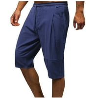 Hlače muške vanjske modne sportske ležerne košarkaške kratke hlače za trčanje kratke hlače Crni XL 85% pamuk, 15% posteljina