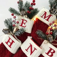 Božićne čarape Snowflake abeceda Pisma Božićne pletenje Čarapa Božićna stabla Privjesak ukras za kućni Xmas Poklon