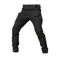 DNDKILG Utakmica mens Wild Cargo Hlače sa džepovima opuštene fit velike i visoke hlače za muškarce Zip Up Duksevi za muškarce Camoufalge Poslovne casual pantalone za muškarce Crni XL