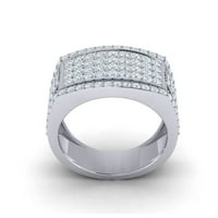 Originalni 2Ct okrugli rez dijamantski muški klaster Split Shank vjenčani prsten za vjenčani prsten