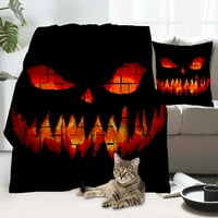 Halloween Dekorativni pokrivač sa jastukom, jesenjim zahvalnosti od javora odvozi od suncokreta za spavaću sobu za dnevni boravak College Dorm Halloween Decor Dekorativni pokrivač, # 105,52x59 ''