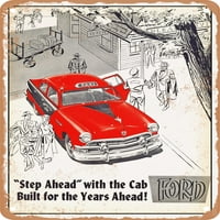 Metalni znak - Taxi Vintage AD - Vintage Rusty Look