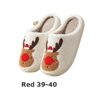 Protuklizni pamučni klizanje mekim udobnim zimskim papučama tople cipele plišane cipele Božićne papuče