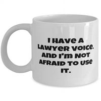 Sjajan advokat 15oz šalica, imam glas odvjetnika. I ne bojim se da ga koristim, sadašnjost Flage, prekrasne poklone od šefa