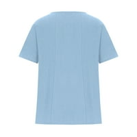 Plus veličine za žene Radne vrhove kratkih rukava Bluze Regularne fit t majice Pulover Ties Theoves