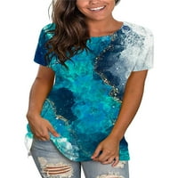 Ženska majica kratkih rukava Ljetna casual majica za majicu Lood Top colorful 2xl