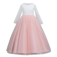 3-GODINE Party haljina za djevojčice Dječje oblačenje dugih rukava haljina duga haljina ružičasta 11-