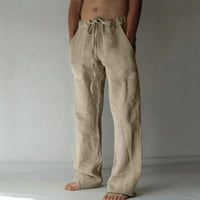 Puntoco pantalone za muškarce čišćenje muških elastičnih struka izmiješane prozračne pantalone za plažu pune dužine hlače sive 10