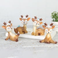 Naughty Tip Jeleer Figurine Torper Woodland Animal Doe Fauwn Ornament Party Favorit Početna Božićna