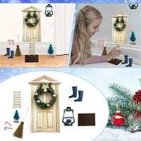 Bacocc Domaći dekor Božićni minijaturni minijaturni set DIY ukras ukrasa Desktop ukras kao što je prikazano
